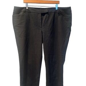 Talbots Women’s Newport Pant Flat Front Dress Pants Black Size 20W Dark Academia